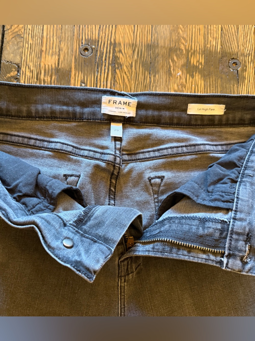 Frame Denim — Le High Flare — size 29 — washed black — NWOT - Picture 8 of 9